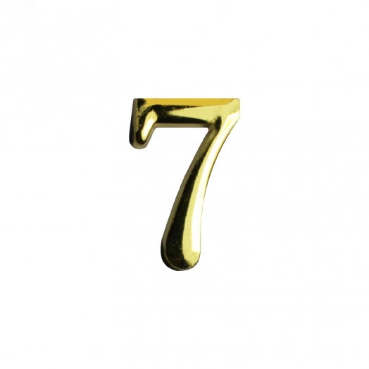 Цифра дверная на двусторонней клеевой основе. АЛЛЮР 7 золото