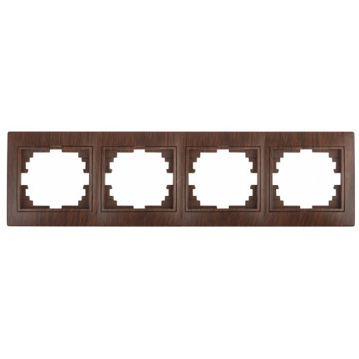 Рамка на 4 поста гор., СУ, Plano, венге, 1-504-10