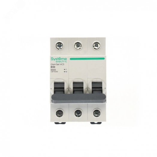 Выключатель автоматический трехполюсный (АВ) B 50А 3P 6kA 400В City9 Set