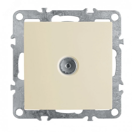 Розетка телевизионная (механизм), 75 Ом, 5-862МГц, Эрна, слоновая кость, Stekker