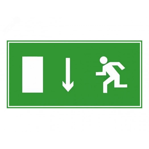 Эвакуационный знак ЭП09 Выход (левосторонний)     140x280 мм