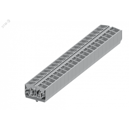 Клемма TB 2-2 фронт. подключение с защелк.ножками, сечение 2,5 мм. кв., серая