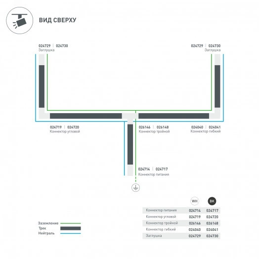 Коннектор угловой LGD-4TR-CON-L-INT-WH (C) (ARL, IP20 Пластик, 3 года)