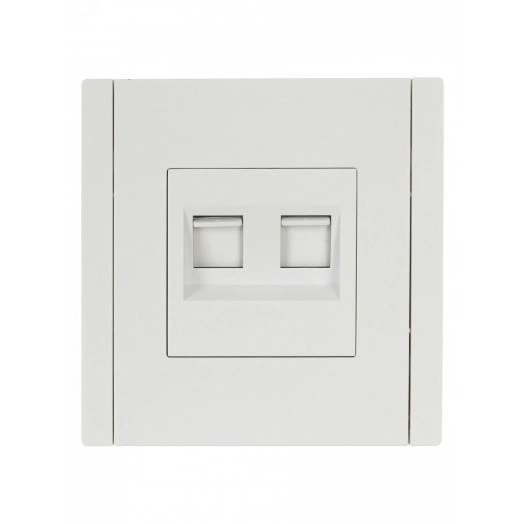 FORTE&PIANO Розетка двойная RJ11+RJ45 кат.5E FP235 белый IEK