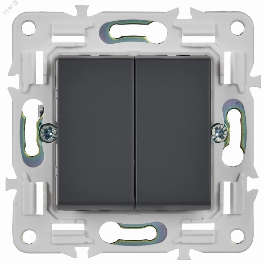 SKANDY Выключатель 2-клавишный перекрестный 10А SK-V06T титан IEK