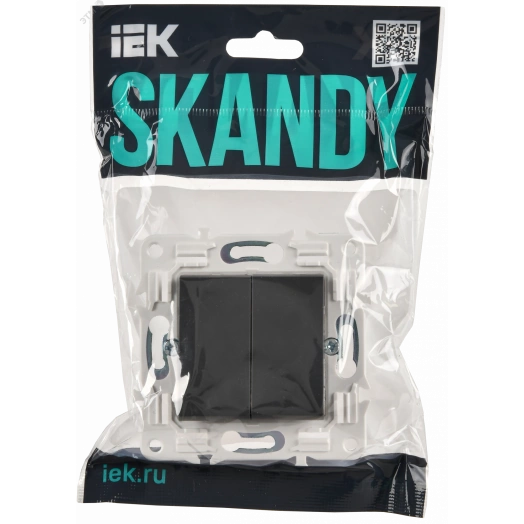 SKANDY Выключатель 2-клавишный перекрестный 10А SK-V06T титан IEK