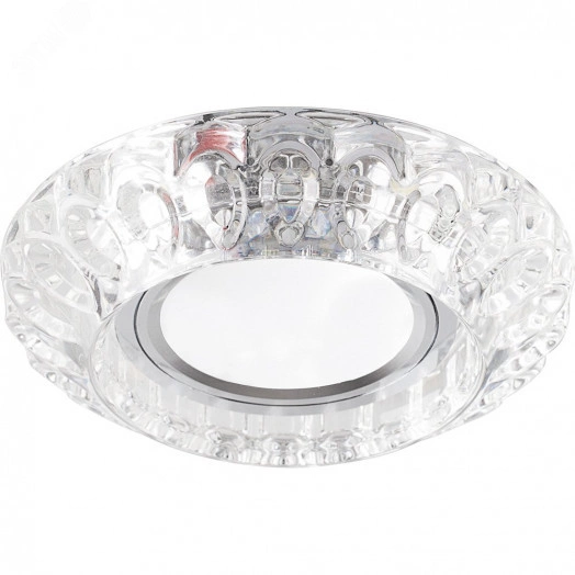 Светильник ИВО-50w G5.3 со светодиодной подсветкой 4000К прозрачный