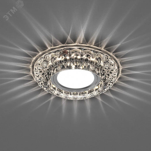 Светильник ИВО-50w G5.3 со светодиодной подсветкой 4000К прозрачный