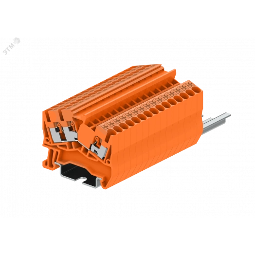 Клемма TP 1-2 проходная угловая, сечение 2,5 мм. кв., оранжевая