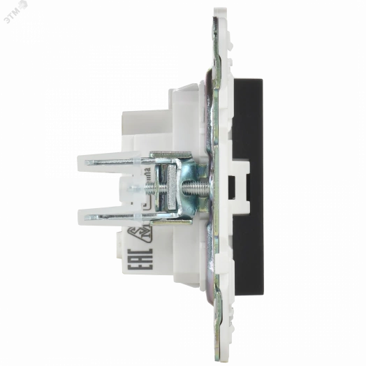 SKANDY Розетка без заземления без защитных шторок 10А SK-R02Bl черный IEK