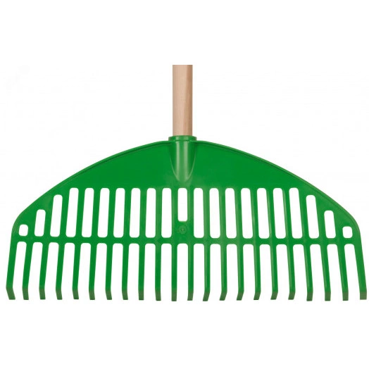 Грабли веерные пластиковые ''Оазис'', 22 зуба, 440 мм, с деревянным черенком