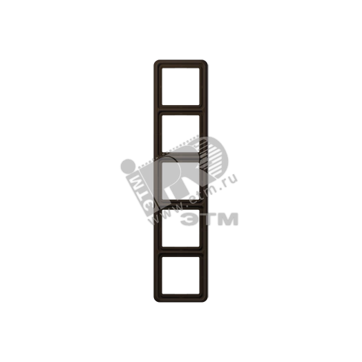 Рамка 5 постов универсальная ударопрочная коричневая