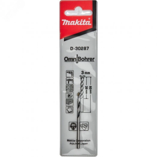 Сверло универсальное 3х28x60