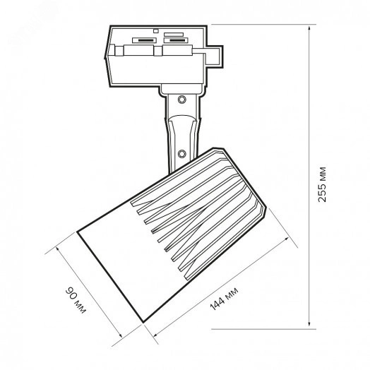 Светильник сетодиодный ДПО- 40Вт 4000K 3600Лм 24° WH (серый) IP40 Jazzway