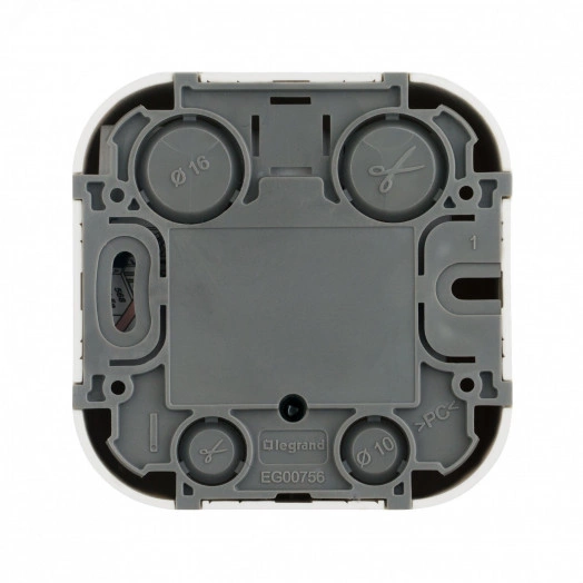 Quteo Адаптер для 1 или 2 розеток RJ45 Keystone   белый наружный