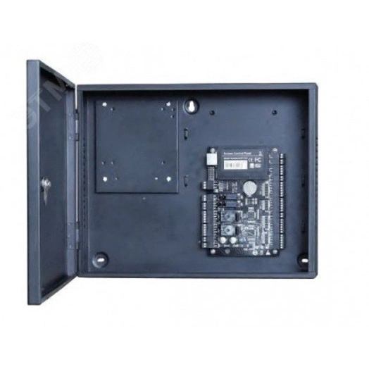 Контроллер сетевой на 1 дверь (2 считывателя) в боксе, работа под управлением ПО Timex, RS485, TCP/IP, Wiegand 26, 30000 пользователей, 100000 событий, 0град. +55град.С, 9-14 В DC, не более 300мА