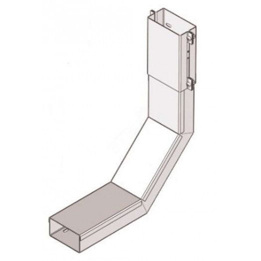 Короб для поворота трассы вверх на 90 У1107 150х100-90х1,0 УТ1,5, оцинкованный лист, S1,0