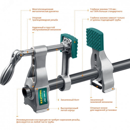 Трубная струбцина PC-34-11 3/4''
