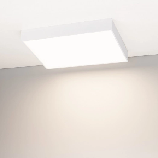 Светильник SP-QUADRO-S500x500-50W Day4000 (WH, 120 deg, 230V) (, IP40 Металл, 3 года)