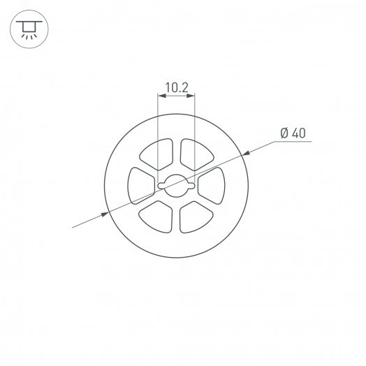 Силиконовый профиль WPH-FLEX-D40-360deg-S10-5m WHITE (Arlight, Силикон)