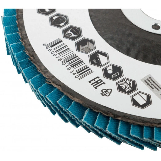 Круг лепестковый торцевой циркониевый плоский, 125 мм P 40