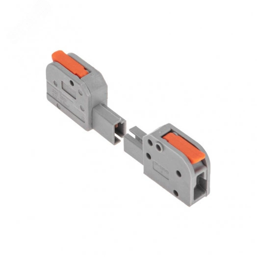 Клемма СМК 222-421R проходная разъемная 1 полюс серая 0,2-2,5/4мм2