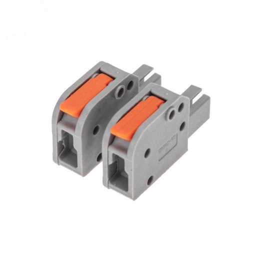 Клемма СМК 222-421R проходная разъемная 1 полюс серая 0,2-2,5/4мм2