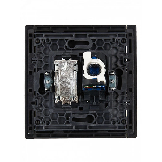 FORTE&PIANO Розетка двойная TV+RJ45 кат.6 FP137 черный IEK