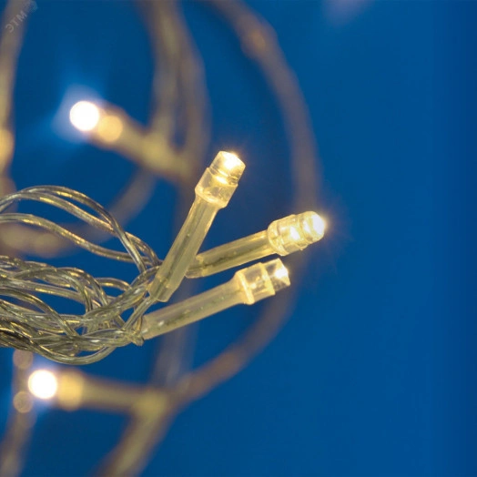 Бахрома светодиодная со статическим свечением 6м Соединяемая 200 светодиодов Теплый белый свет  Провод прозрачный ULD-B6007-200/STK WARM WHITE IP44  ТМ Uniel