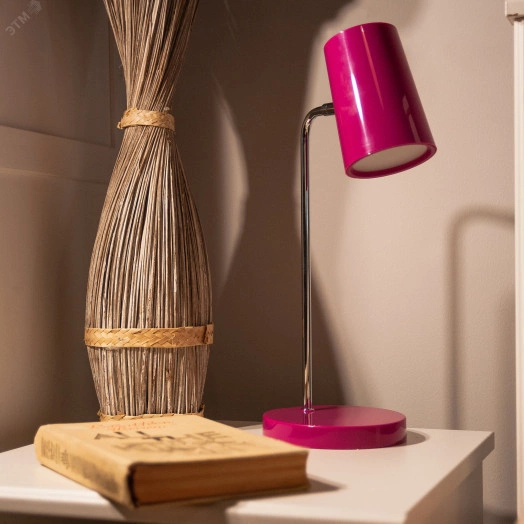 Cветильник настольный светодиодный 6W Сенсорный выключатель Диммер ULM-B600 6W/4500K/DIM RED Розовый ТМ