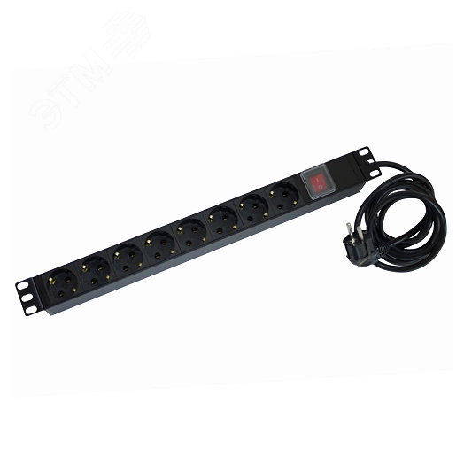 Блок распределения питания 19 16А/250В, 8 розеток (Schuko)