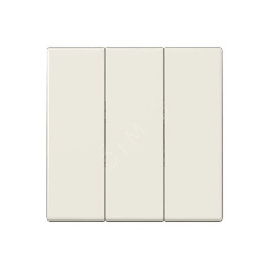 Клавиша 3-я для 3-х клавишных выключателей  без подсветки. Серия LS990  Материал- термопласт  Цвет- слоновая кость