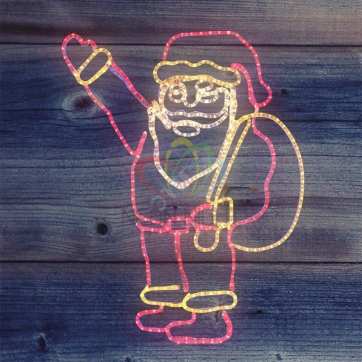 Фигура световая Подарки из гибкого неона 120х120 см, 1680 LED, свечение тёплый белый/белый