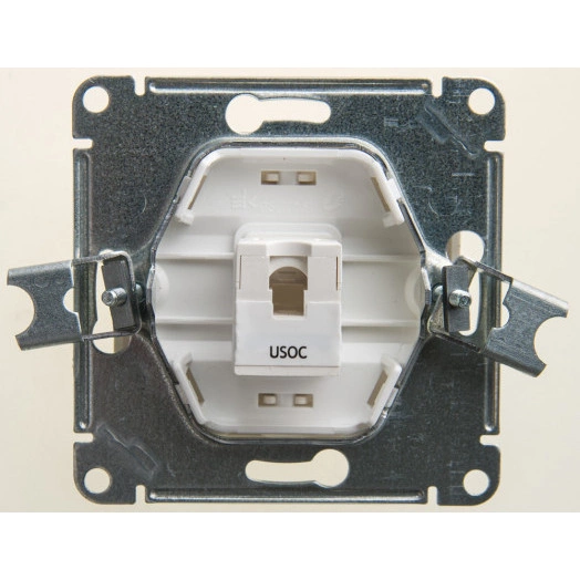 GLOSSA Розетка телефонная RJ11 перламутр в рамку