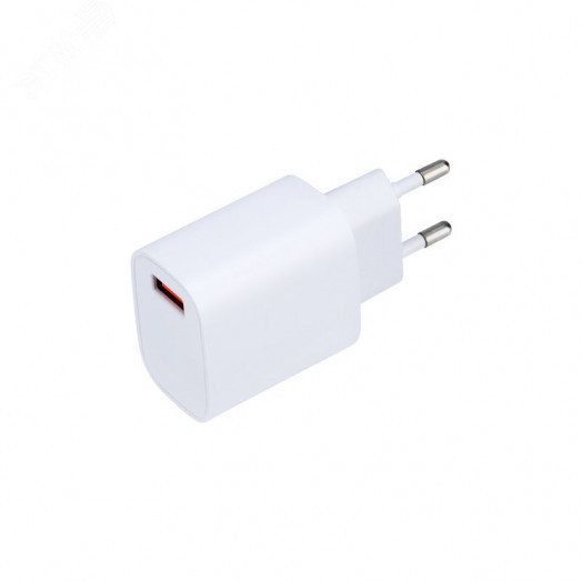 Устройство сетевое зарядное USB 5V, 3 A с Quick charge, белое,