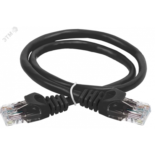 Патч-корд категории 5Е UTP 0.5м черный GENERICA