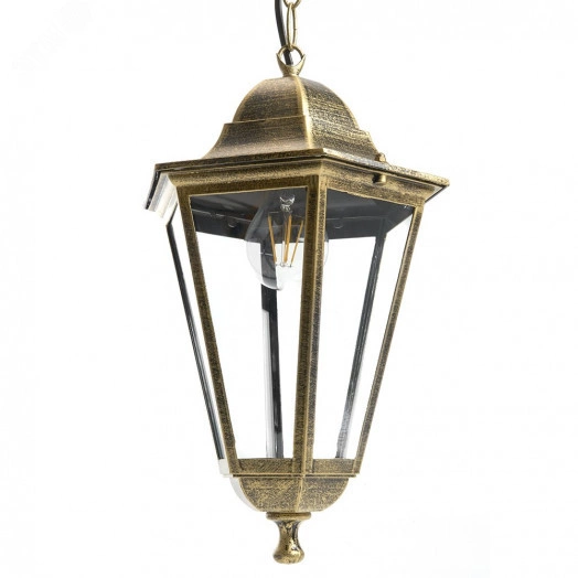 Светильник НСУ-100w цепь Е27 IP44 черный/золото