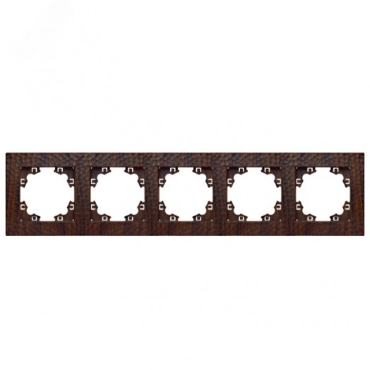 Рамка фактурная 5 постов универсальная UNIVersal Афина венге (еврослот)