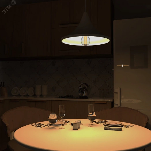 Лампа светодиодная филаментная LED 26 Вт 2600 лм 2700К AC185-265В E27 А70 (груша) теплая  Black Filament Gauss