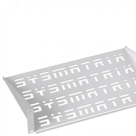 Полка 19' консольная перфорированная 2U глубина 400 мм. цвет серый (RAL 7035)