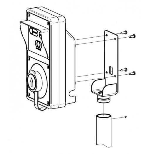 Кронштейн для установки алкотестера ''Динго'' на турникете