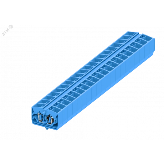 Клемма TB 2-2 фронт. подключение с защелк.ножками, сечение 2,5 мм. кв., синий