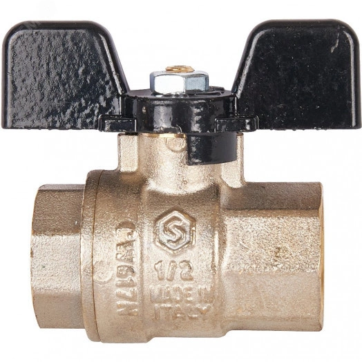 Кран шаровой 1/2' ВВ ручка бабочка