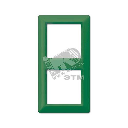 Рамка 2-я для горизонтальной/вертикальной установки  Серия- AS550  Материал- термопласт  Цвет- зеленый