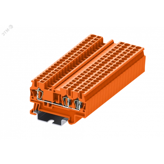 Клемма TC 1-2 пружинная, сечение 2,5 мм. кв., оранжевая