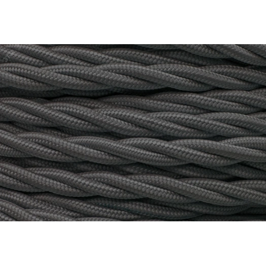 Ретро провод 2х0.75 Графит (матовый) 50м