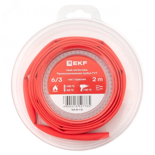 ТУТ нг 6/3 красная ролик 2 м EKF