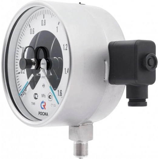 Манометр с электроконтактной приставкой исп. V радиальный ТМ-521Р.05 0...0.6 МРа М20х1.5 кл.1.5 готовый к гидрозаполнению