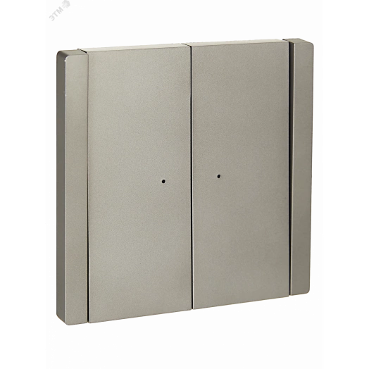 FORTE&PIANO Выключатель 2-клавишный с индикацией 10А FP506 сталь IEK