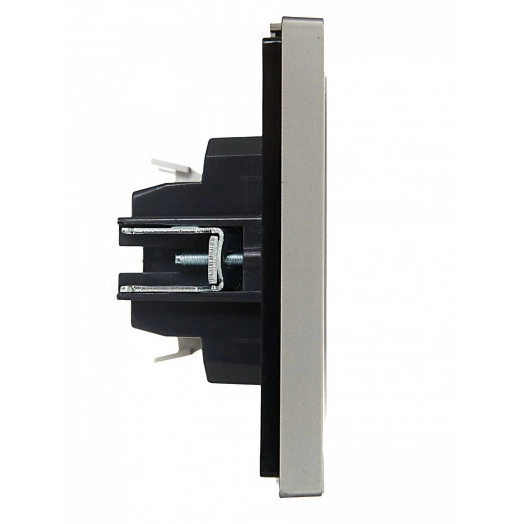 FORTE&PIANO Выключатель 2-клавишный с индикацией 10А FP506 сталь IEK